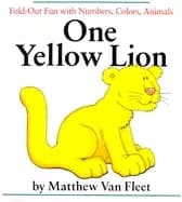 one yellow lion fold out fun with numbers colors animals