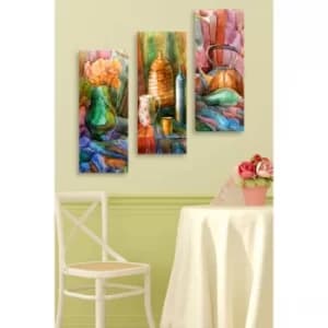 MDF0007 Multicolor Decorative MDF Painting (3 Pieces)