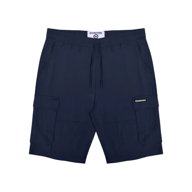 Lambretta Lambretta Men Utility SS25 Cargo Shorts in Navy Size: 34R Navy 34R Male 5063703801706