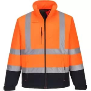 S425ONRM - sz m Hi-Vis Contrast Softshell (3L) - Orange/Navy - Orange/Navy - Portwest