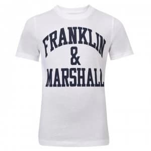 Franklin and Marshall Classic Fit Logo T Shirt - Bright White