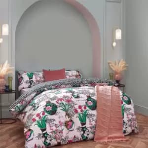 Ishiko Reversible Duvet Cover and Pillowcase Set White