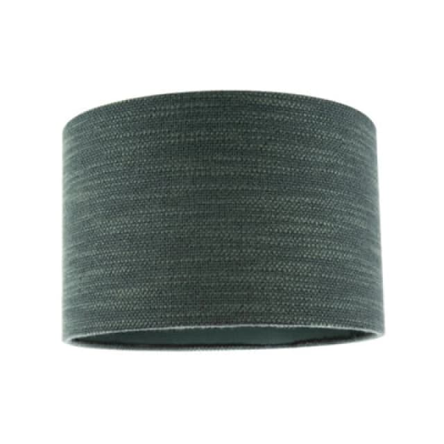 Happy Homewares Designer Bobbled And Textured Linen Lamp Shade In Dark Emerald Green