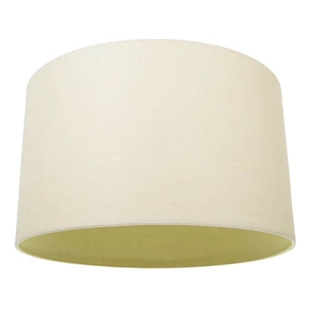 Happy Homewares Contemporary & Sleek Linen Fabric Lampshade in Cream Size: 14" Cream Unisex 14"