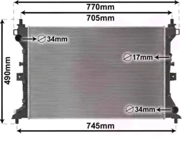 VAN WEZEL 52012703 Engine radiator Aluminium, Brazed cooling fins Radiator,engine cooling (470)