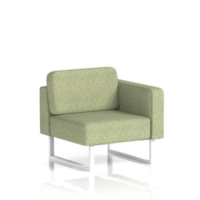 Brixworth Modular Seating Left Unit with White in Rivet Fabric - Burnish