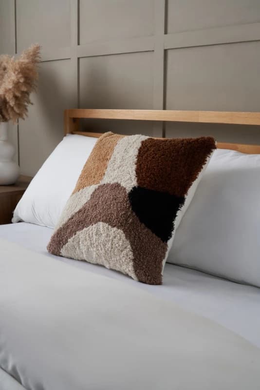 Bhs Abstract Tufted Cushion Natural