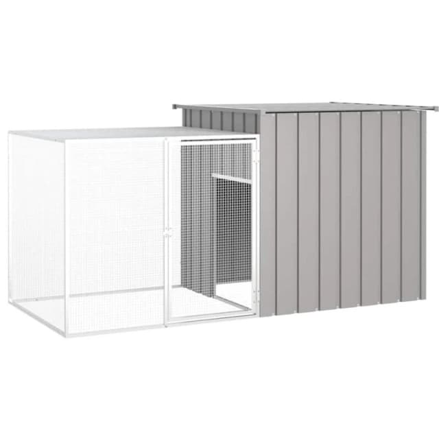 VIDAXL Chicken Cage Grey 200x91x100cm Galvanised Steel Vidaxl 171546
