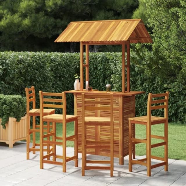 VIDAXL 5 Piece Garden Bar Set Solid Wood Acacia Vidaxl 8720287143093