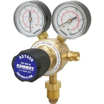 Regulator 300 Bar - Single Stage 2 Gauge Oxygen - 4 Bar - Kennedy