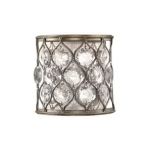 Lucia 1 Light Indoor Wall Light Burnished Silver, E14