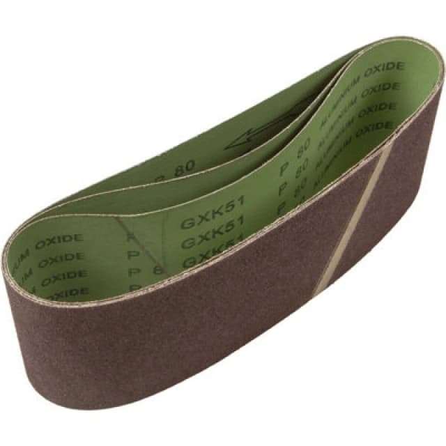 Loops 3 PACK - 100mm x 610mm Sanding Belts - 80 Grit Premium Cloth Backed Grind Loop Multi