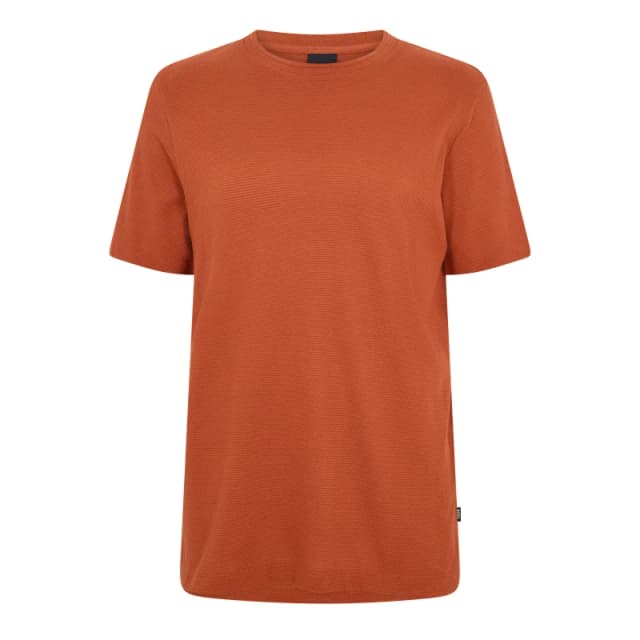 Boss Mens Tiburt Bubble Structure Cotton Short Sleeve T-Shirt Regular Fit T-Shirts Small Orange 57765972350