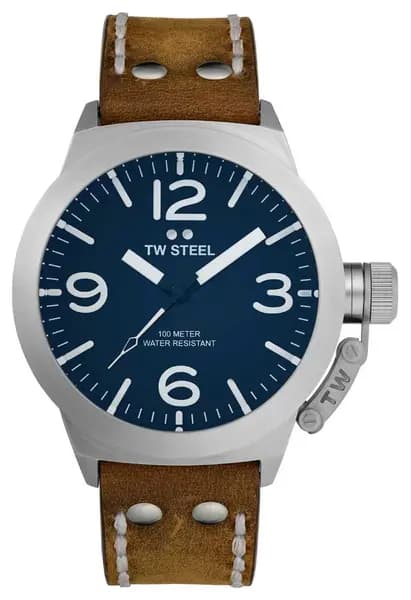 TW Steel CS102 Canteen (45mm) Blue Dial / Brown Italian Watch