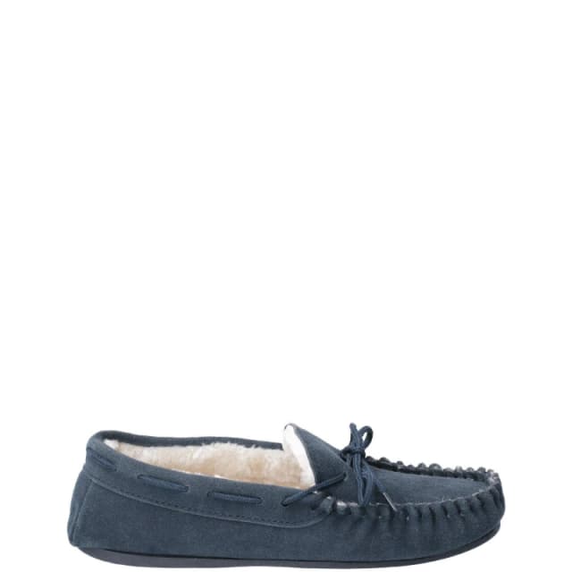 Hush Puppies 'Allie' Suede Classic Slippers Navy