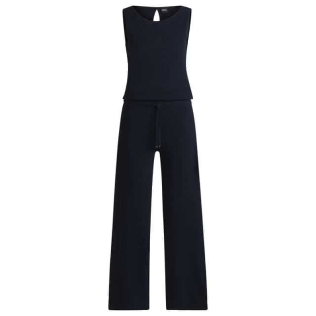 Boss Womens Fissah Knitted Top Dark Blue female 8 (XS)