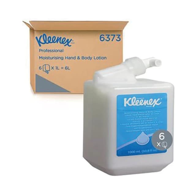 Kleenex Moisturising Hand & Body Lotion White 1 Litre (6 Pack) 6373