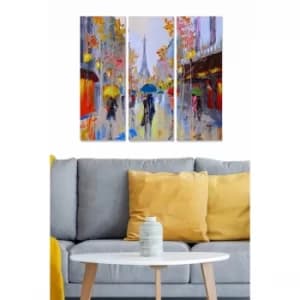 MDF246961234 Multicolor Decorative MDF Painting (3 Pieces)