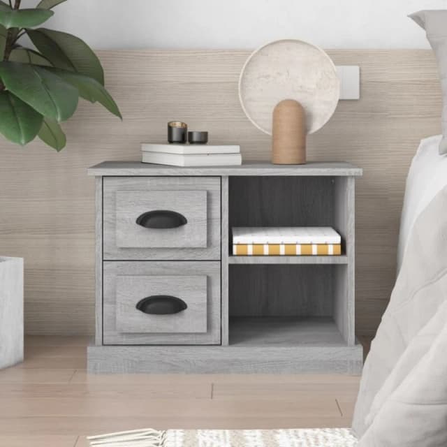 VIDAXL Bedside Cabinet Grey Sonoma 60x35.5x45cm Vidaxl 8720845792640