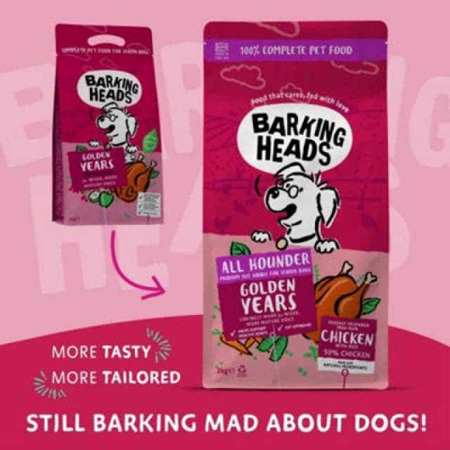 Barking Heads Golden Years Dry Dog Food, 2kg
