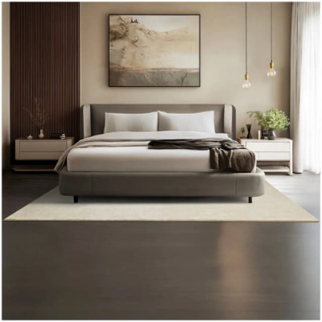 Tectake Rug Zonelle - Short Pile And Ultra-Soft, Rectangular Or Round 160 X 230 Cm - Beige