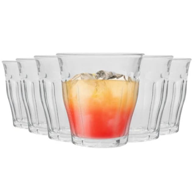 Duralex Picardie Drinking Glasses - 310Ml Tumblers For Water, Juice - Clear - Pack Of 6