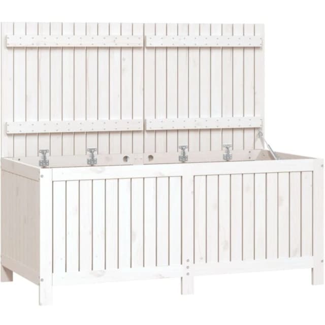 VIDAXL Garden Storage Box White 147x68x64cm Solid Wood Pine Vidaxl 8720845678074