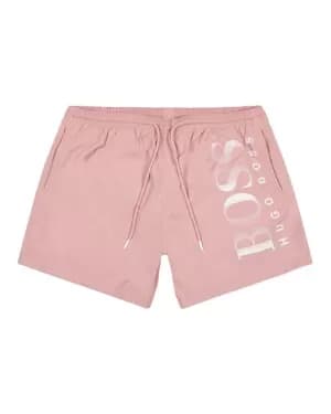 Hugo Boss Octopus Logo Swim Shorts Open Pink Size L Men