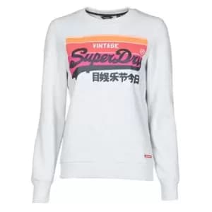 Superdry VL CALI CREW womens Sweatshirt in Grey - Sizes UK 10,UK 12,UK 14,UK 8,UK 6