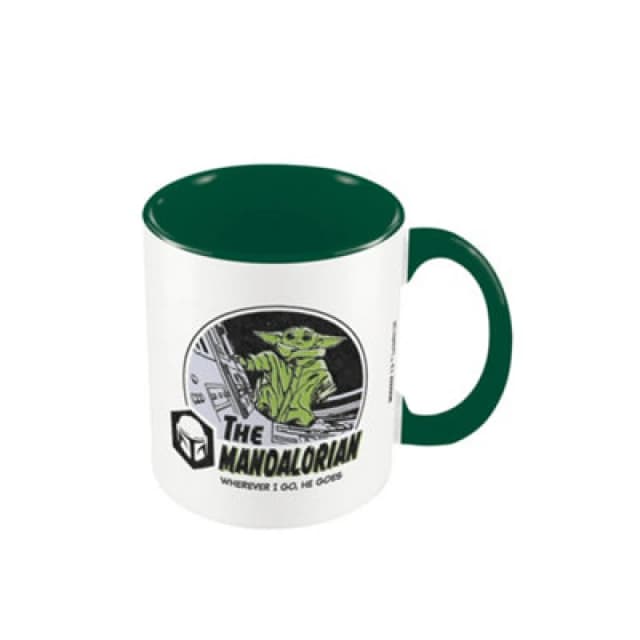 Star Wars Wherever I Go He Goes Mug Green unisex