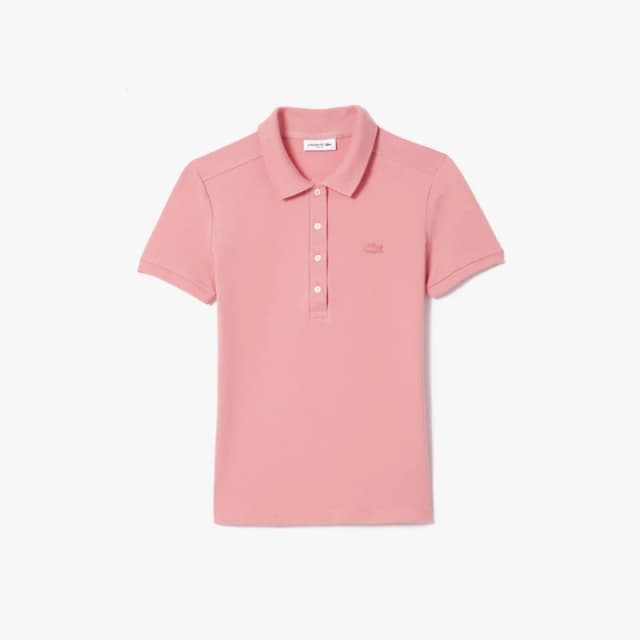 Lacoste Slim-Fit Stretch Mini Piqu Polo Shirt Pink female 8