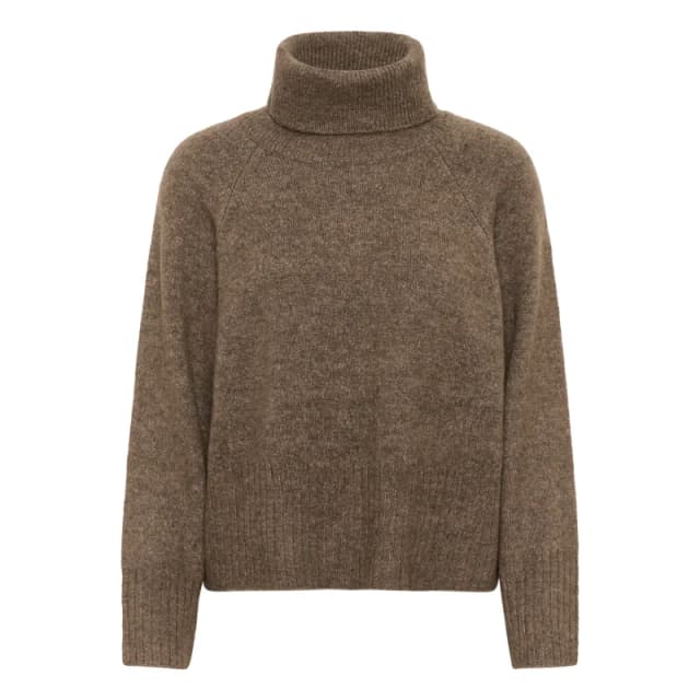 Kaffe Womens turtleneck sweater KAFFE Erin Beige Female 2XL