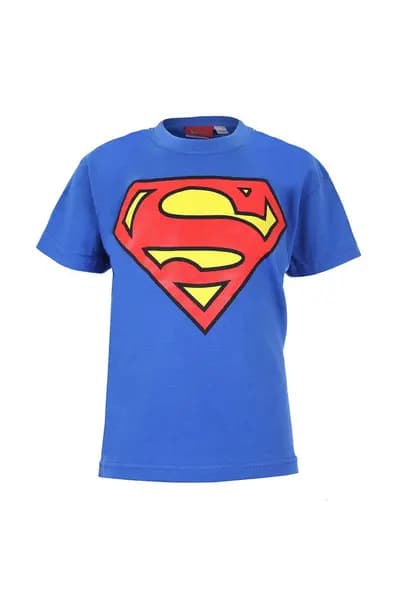 DC Comics Superman Logo Cotton T-Shirt Royal