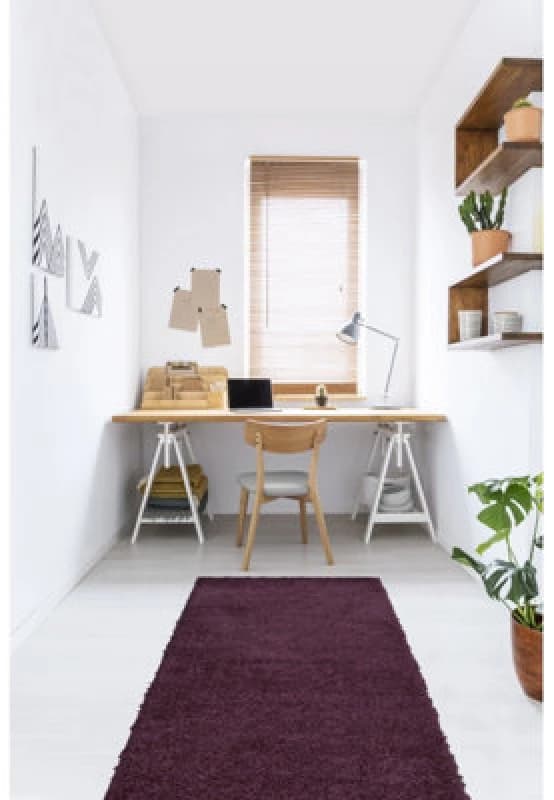 Melrose Venus Shaggy Plum High Pile Runner Rug 067/200Cm