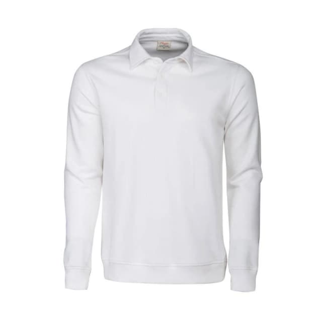 Printer Mens Homerun Long-Sleeved Polo Shirt in White Size: XS White Male XS
