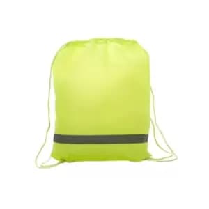 United Bag Store Reflective Drawstring Bag (One Size) (Yellow)