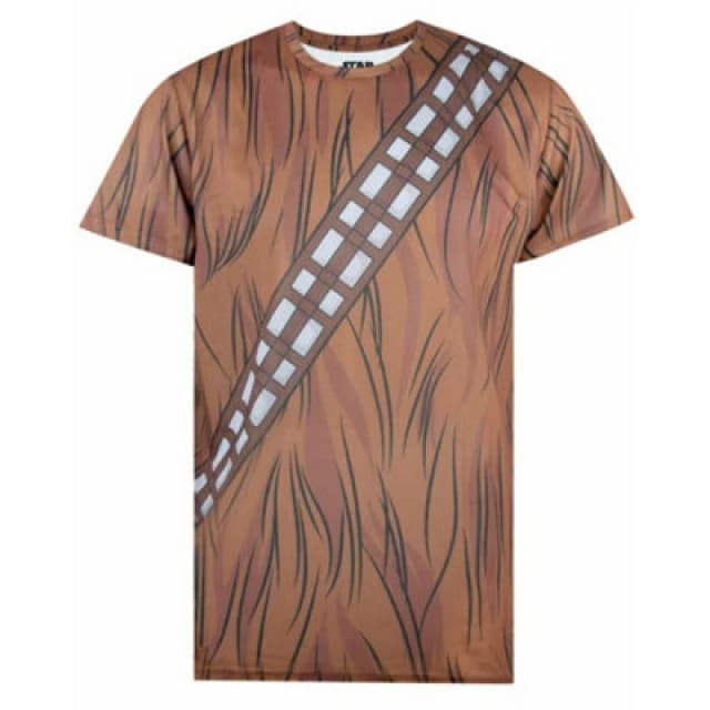 Star Wars Star Wars Men Short Sleeved T-Shirt in Brown Size: Medium Brown M Male 5056549000501