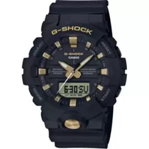 Mens Casio 'G-Shock Combi' Black Stainless Steel and Resin Quartz Chronograph Watch