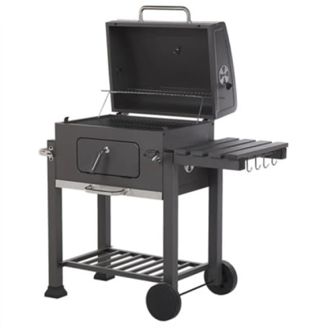 Beliani Charcoal Bbq Grill Pavlof Metal Black