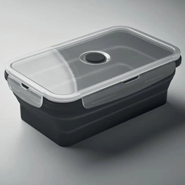 Treat Republic Black Collapsible Lunch Box Black unisex Standard