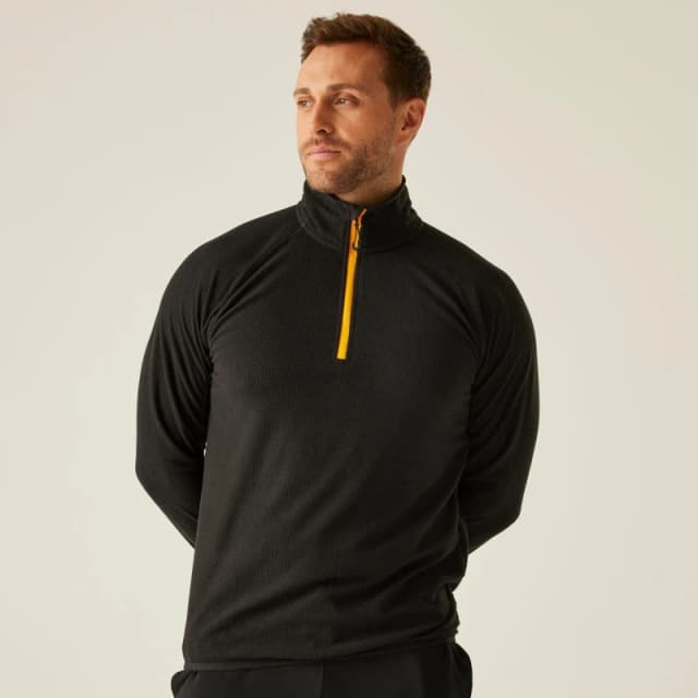 Regatta Regatta Men Navigate' Half Zip Fleece in Orange Size: Small Orange S Male 5063019697284