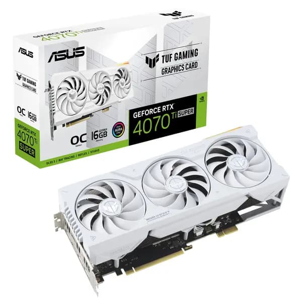 ASUS TUF Gaming GeForce RTX 4070 Ti SUPER BTF White OC Edition 16GB GDDR6X Graphics Card 90YV0KI0-M0NA00