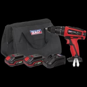 Sealey CP20VDD 20v Cordless Combi Drill 2 x 2ah Li-ion Charger Bag