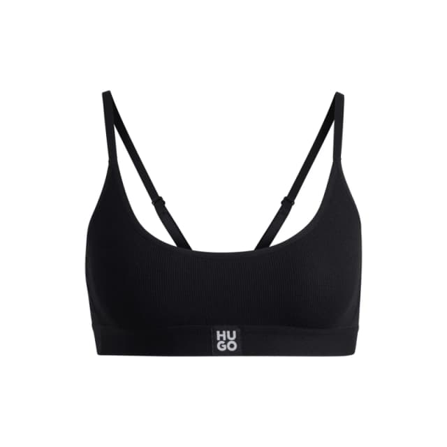 Hugo Stretch-Modal Bralette with Logo Band - Black 6