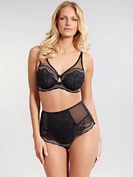 Panache Arla High Apex Balconette Bra - Black, Noir, Size 32E, Women