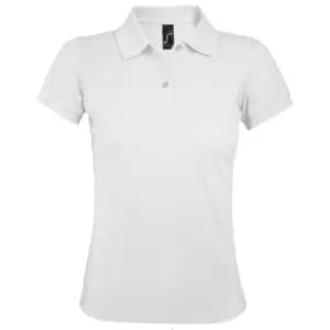 SOLs Womens/Ladies Prime Pique Polo Shirt (XL) (White)