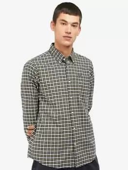 Barbour Forster Tailored Long Sleeve Shirt - Multi, Navy Size M Men