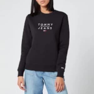 Tommy Jeans Womens Essential Logo Sweatshirt - Black - S