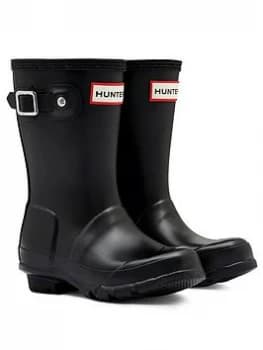 Hunter Original Kids Wellington Boots - Black, Size 4 Older