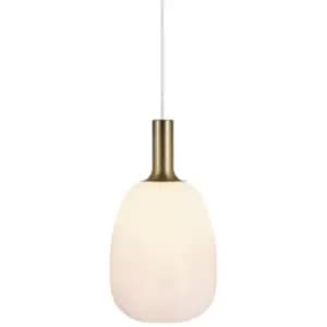 Alton 23cm Globe Pendant Ceiling Light Black, Brass, E27